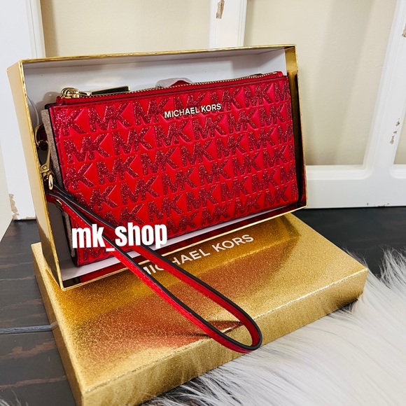 Michael Kors Jet Set Double Zip Wristlet Wallet - Picture 2 of 16